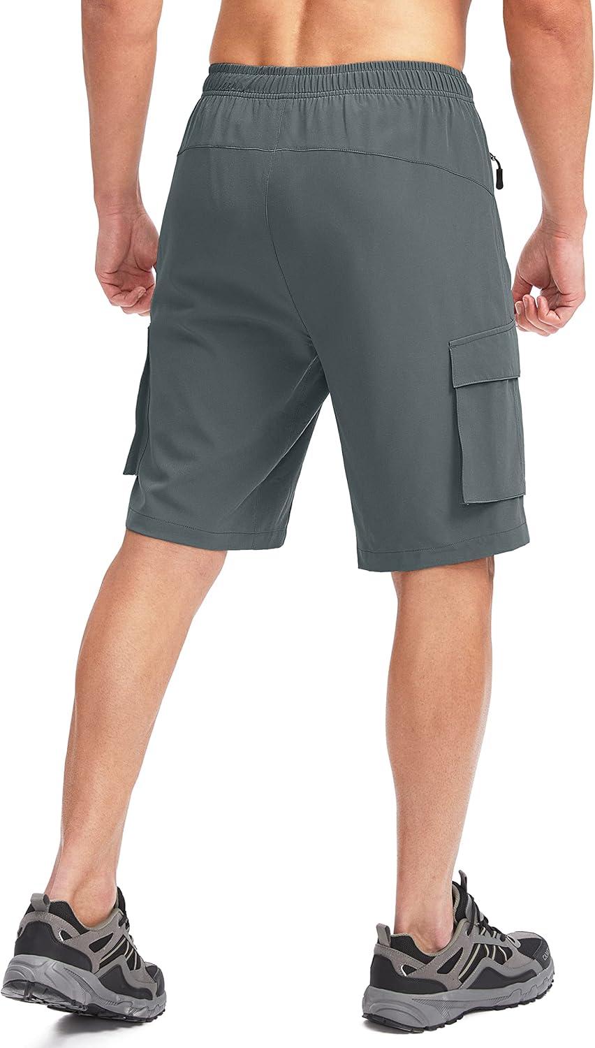 imageBikewa Mens Mountain Bike Shorts 3D Padded Loosefit Biking Riding Cycling Bicycle Biker Shorts Zipper PocketsGrey
