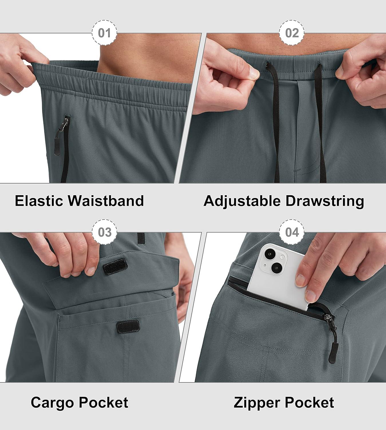 imageBikewa Mens Mountain Bike Shorts 3D Padded Loosefit Biking Riding Cycling Bicycle Biker Shorts Zipper PocketsGrey