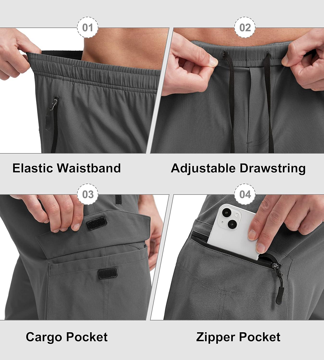 imageBikewa Mens Mountain Bike Shorts 3D Padded Loosefit Biking Riding Cycling Bicycle Biker Shorts Zipper PocketsGrey Black