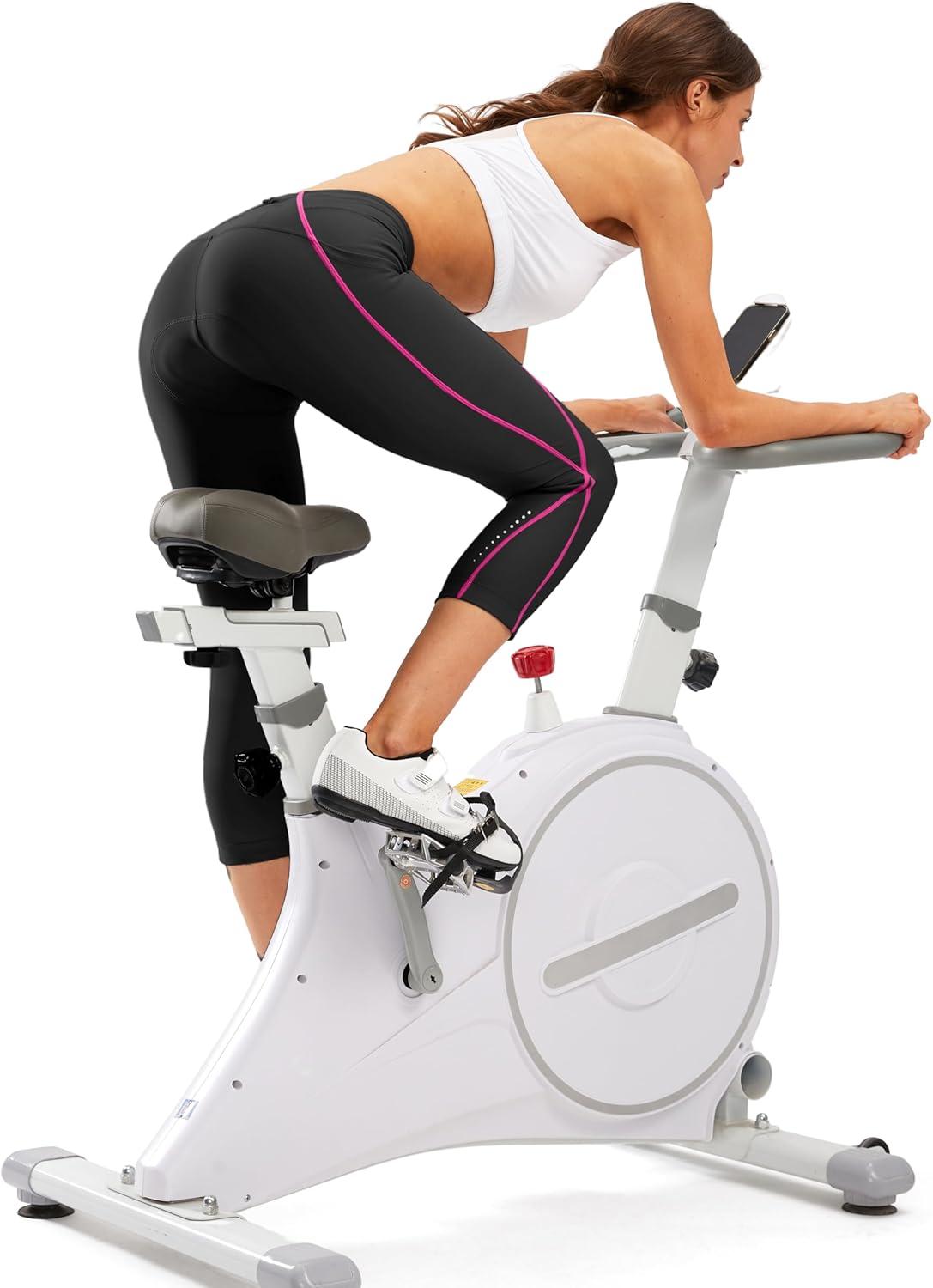imageWomens 4D Padded Bike Pants High Waist Cycling Shorts Bicycle Capris 34 Biking Tights with Zipper PocketsBlackRosy