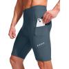 Bikewa Men’s Bike Shorts 3D Padded Cycling Road Biking Mountain Riding Biker Bicycle UPF 50+ Cycle Shorts Zipper Pockets(A_ Blue Grey)
