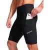 Bikewa Men’s Bike Shorts 3D Padded Cycling Road Biking Mountain Riding Biker Bicycle UPF 50+ Cycle Shorts Zipper Pockets(Black)