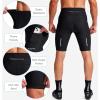 Bikewa Men’s Bike Shorts 3D Padded Cycling Road Biking Mountain Riding Biker Bicycle UPF 50+ Cycle Shorts Zipper Pockets(Black)