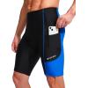 Bikewa Men’s Bike Shorts 3D Padded Cycling Road Biking Mountain Riding Biker Bicycle UPF 50+ Cycle Shorts Zipper Pockets(Black/Blue)