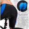 Bikewa Men’s Bike Shorts 3D Padded Cycling Road Biking Mountain Riding Biker Bicycle UPF 50+ Cycle Shorts Zipper Pockets(Black/Blue)