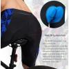 Bikewa Men’s Bike Shorts 3D Padded Cycling Road Biking Mountain Riding Biker Bicycle UPF 50+ Cycle Shorts Zipper Pockets(Black/Blue Arrow)