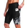 Bikewa Men’s Bike Shorts 3D Padded Cycling Road Biking Mountain Riding Biker Bicycle UPF 50+ Cycle Shorts Zipper Pockets(Black/Dark Gray Triangle)