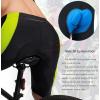 Bikewa Men’s Bike Shorts 3D Padded Cycling Road Biking Mountain Riding Biker Bicycle UPF 50+ Cycle Shorts Zipper Pockets(Black/Green)