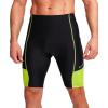 Bikewa Men’s Bike Shorts 3D Padded Cycling Road Biking Mountain Riding Biker Bicycle UPF 50+ Cycle Shorts Zipper Pockets(Black/Green)