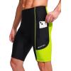 Bikewa Men’s Bike Shorts 3D Padded Cycling Road Biking Mountain Riding Biker Bicycle UPF 50+ Cycle Shorts Zipper Pockets(Black/Green)