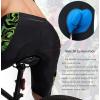 Bikewa Men’s Bike Shorts 3D Padded Cycling Road Biking Mountain Riding Biker Bicycle UPF 50+ Cycle Shorts Zipper Pockets(Black/Green Polygon)