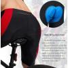 Bikewa Men’s Bike Shorts 3D Padded Cycling Road Biking Mountain Riding Biker Bicycle UPF 50+ Cycle Shorts Zipper Pockets(Black/Red)