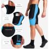 Bikewa Men’s Bike Shorts 3D Padded Cycling Road Biking Mountain Riding Biker Bicycle UPF 50+ Cycle Shorts Zipper Pockets(Black/Sky Blue)