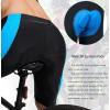 Bikewa Men’s Bike Shorts 3D Padded Cycling Road Biking Mountain Riding Biker Bicycle UPF 50+ Cycle Shorts Zipper Pockets(Black/Sky Blue)