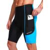Bikewa Men’s Bike Shorts 3D Padded Cycling Road Biking Mountain Riding Biker Bicycle UPF 50+ Cycle Shorts Zipper Pockets(Black/Sky Blue)