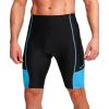 Bikewa Men’s Bike Shorts 3D Padded Cycling Road Biking Mountain Riding Biker Bicycle UPF 50+ Cycle Shorts Zipper Pockets(Black/Sky Blue)