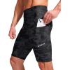 Bikewa Men’s Bike Shorts 3D Padded Cycling Road Biking Mountain Riding Biker Bicycle UPF 50+ Cycle Shorts Zipper Pockets(Camo Black)