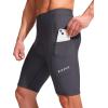 Bikewa Men’s Bike Shorts 3D Padded Cycling Road Biking Mountain Riding Biker Bicycle UPF 50+ Cycle Shorts Zipper Pockets(Dark Grey)