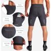 Bikewa Men’s Bike Shorts 3D Padded Cycling Road Biking Mountain Riding Biker Bicycle UPF 50+ Cycle Shorts Zipper Pockets(Dark Grey)