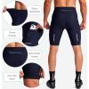 Bikewa Men’s Bike Shorts 3D Padded Cycling Road Biking Mountain Riding Biker Bicycle UPF 50+ Cycle Shorts Zipper Pockets(Navy)