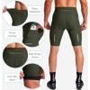 Bikewa Men’s Bike Shorts 3D Padded Cycling Road Biking Mountain Riding Biker Bicycle UPF 50+ Cycle Shorts Zipper Pockets(Olive Green)