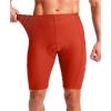 Bikewa Men’s Bike Shorts 3D Padded Cycling Road Biking Mountain Riding Biker Bicycle UPF 50+ Cycle Shorts Zipper Pockets(Orange)