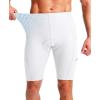 Bikewa Men’s Bike Shorts 3D Padded Cycling Road Biking Mountain Riding Biker Bicycle UPF 50+ Cycle Shorts Zipper Pockets(White)