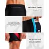 Bikewa Men’s Bike Shorts 4D Padded Biking Road Cycling Bicycle Pants Biker Shorts for Men Zipper Pockets(1_ Black/Red/Sky Blue)