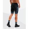 Bikewa Men’s Bike Shorts 4D Padded Biking Road Cycling Bicycle Pants Biker Shorts for Men Zipper Pockets(1_ Cyan Blue)