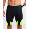 Bikewa Men’s Bike Shorts 4D Padded Biking Road Cycling Bicycle Pants Biker Shorts for Men Zipper Pockets(2_ Fluorescent Green)