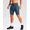 Bikewa Men’s Bike Shorts 4D Padded Cycling Shorts for Men Road Riding Biking Bicycle Zipper Pockets(Blue Grey)