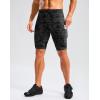 Bikewa Men’s Bike Shorts 4D Padded Cycling Shorts for Men Road Riding Biking Bicycle Zipper Pockets(Camo Black)