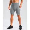 Bikewa Men’s Bike Shorts 4D Padded Cycling Shorts for Men Road Riding Biking Bicycle Zipper Pockets(Light Grey)