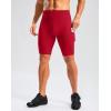 Bikewa Men’s Bike Shorts 4D Padded Cycling Shorts for Men Road Riding Biking Bicycle Zipper Pockets(Red)