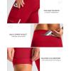 Bikewa Men’s Bike Shorts 4D Padded Cycling Shorts for Men Road Riding Biking Bicycle Zipper Pockets(Red)