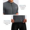 Bikewa Men’s Cycling Jersey Moisture Wicking Short Sleeve UPF Half Zip Bike Road Riding Biking Shirts for Men Zipper Pockets(Dark Grey)
