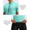 Bikewa Men’s Cycling Jersey Moisture Wicking Short Sleeve UPF Half Zip Bike Road Riding Biking Shirts for Men Zipper Pockets(Mint Green)