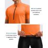 Bikewa Men’s Cycling Jersey Moisture Wicking Short Sleeve UPF Half Zip Bike Road Riding Biking Shirts for Men Zipper Pockets(Orange)