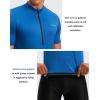 Bikewa Men’s Cycling Jersey Moisture Wicking Short Sleeve UPF Half Zip Bike Road Riding Biking Shirts for Men Zipper Pockets(Royal Blue)