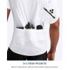 Bikewa Men’s Cycling Jersey Moisture Wicking Short Sleeve UPF Half Zip Bike Road Riding Biking Shirts for Men Zipper Pockets(White)