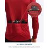 Bikewa Men’s Cycling Jersey with 3+1 Rear Zipper Pockets Long Sleeve Moisture Wicking UPF 50+ Half Zip Riding Bike Shirts(Dark Red)