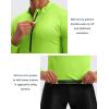 Bikewa Men’s Cycling Jersey with 3+1 Rear Zipper Pockets Long Sleeve Moisture Wicking UPF 50+ Half Zip Riding Bike Shirts(Fluorescent Green)