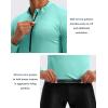Bikewa Men’s Cycling Jersey with 3+1 Rear Zipper Pockets Long Sleeve Moisture Wicking UPF 50+ Half Zip Riding Bike Shirts(Light Green)
