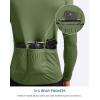 Bikewa Men’s Cycling Jersey with 3+1 Rear Zipper Pockets Long Sleeve Moisture Wicking UPF 50+ Half Zip Riding Bike Shirts(Olive)