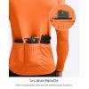 Bikewa Men’s Cycling Jersey with 3+1 Rear Zipper Pockets Long Sleeve Moisture Wicking UPF 50+ Half Zip Riding Bike Shirts(Orange)