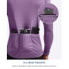 Bikewa Men’s Cycling Jersey with 3+1 Rear Zipper Pockets Long Sleeve Moisture Wicking UPF 50+ Half Zip Riding Bike Shirts(Purple)