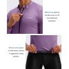 Bikewa Men’s Cycling Jersey with 3+1 Rear Zipper Pockets Long Sleeve Moisture Wicking UPF 50+ Half Zip Riding Bike Shirts(Purple)