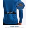 Bikewa Men’s Cycling Jersey with 3+1 Rear Zipper Pockets Long Sleeve Moisture Wicking UPF 50+ Half Zip Riding Bike Shirts(Royal Blue)