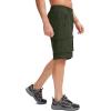 Bikewa Men’s Mountain Bike Shorts 3D Padded Loose-fit Biking Riding Cycling Bicycle Biker Shorts Zipper Pockets(Army Green)