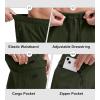 Bikewa Men’s Mountain Bike Shorts 3D Padded Loose-fit Biking Riding Cycling Bicycle Biker Shorts Zipper Pockets(Army Green)